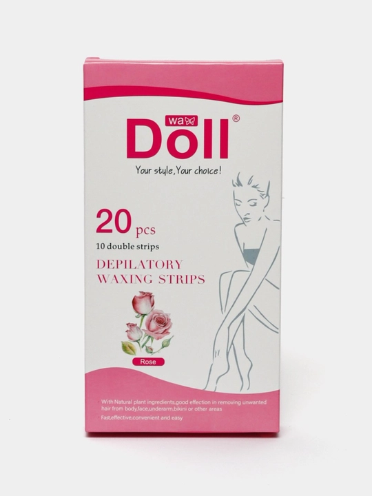 Полоски для депиляции Doll Rose, 20 шт восковых waxing strips для удаления волос