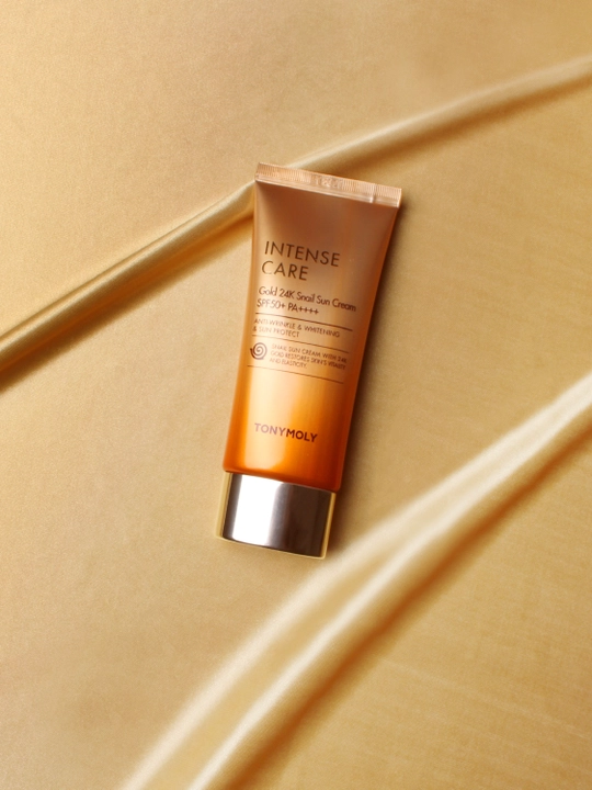 Солнцезащитный крем для лица TONYMOLY Intense Care Gold Snail Sun Cream, 50 мл, SPF50+