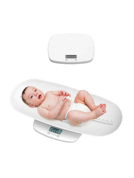 Детские весы Momcozy AZ01 с ростомером, 50 г – 150 кг, белые