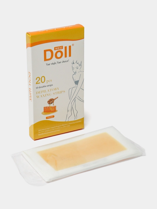 Полоски для депиляции Doll Rose, 20 шт восковых waxing strips для удаления волос