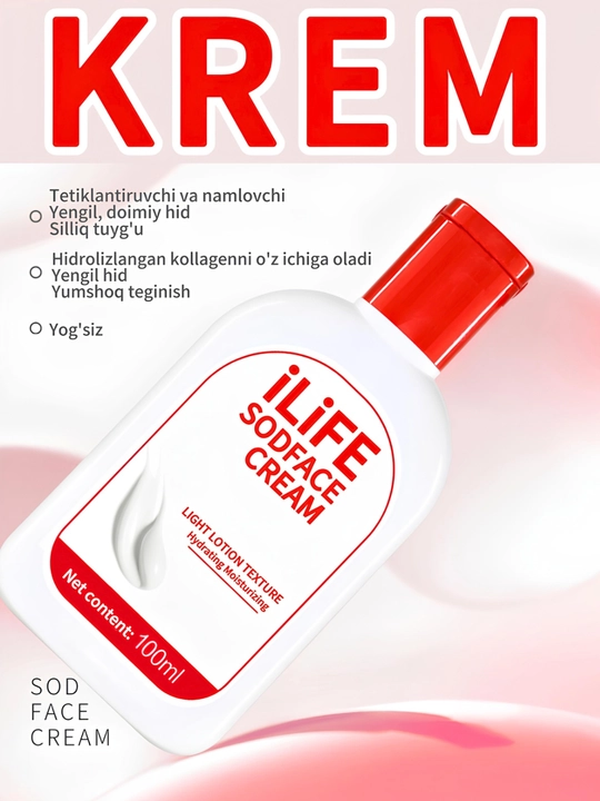 Yuz va tana uchun SOD krem, barcha turdagi terilar uchun, 100 ml - 