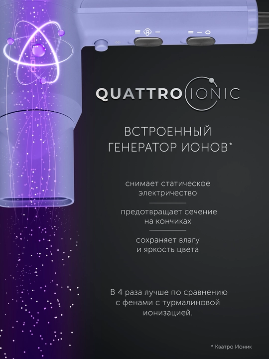 Soch quritgichi PHD 2044Ti Quattro Ionic POLARIS, lavanda