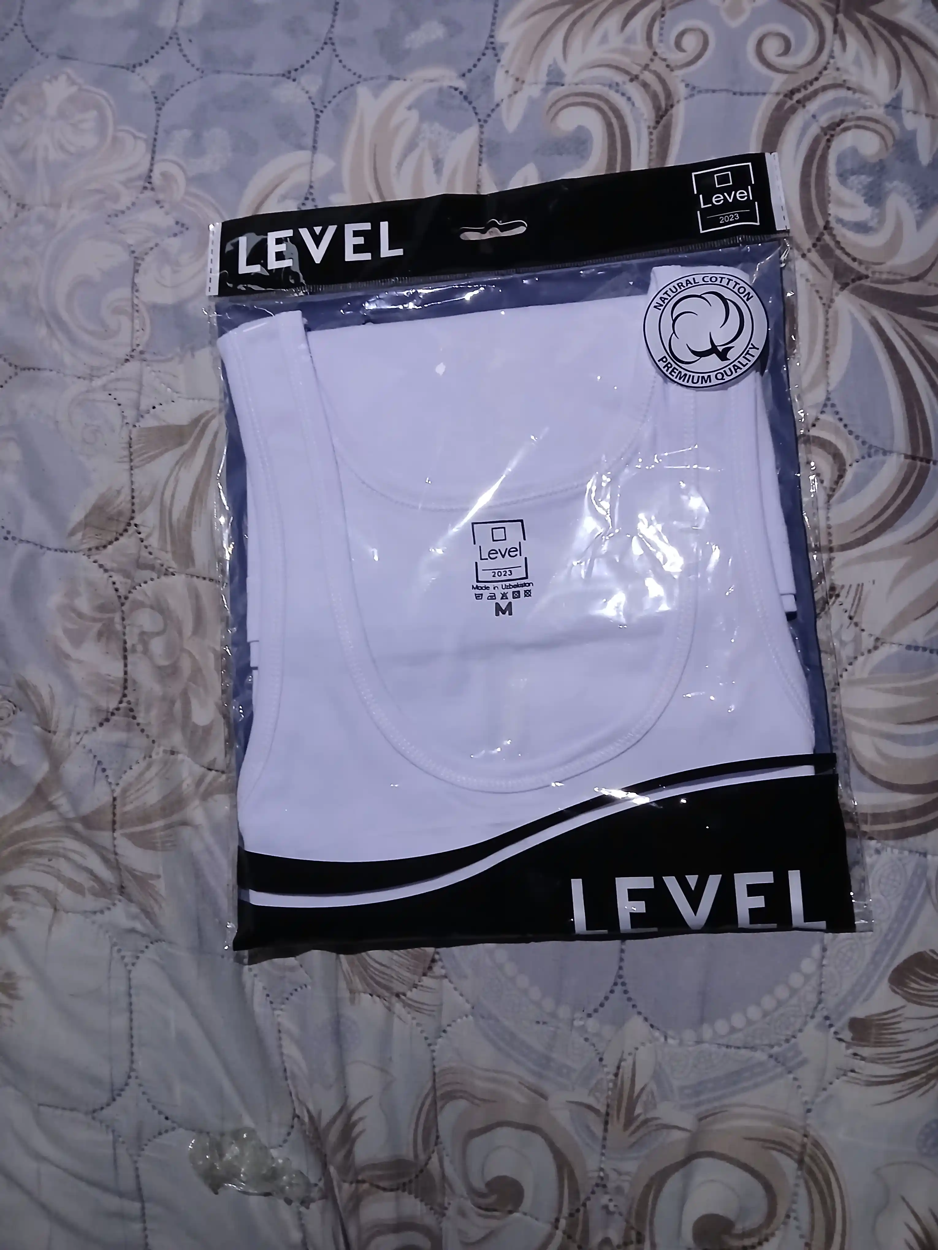 Мужская майка LEVEL — 100% хлопок, без боковых швов, классическая и удобная