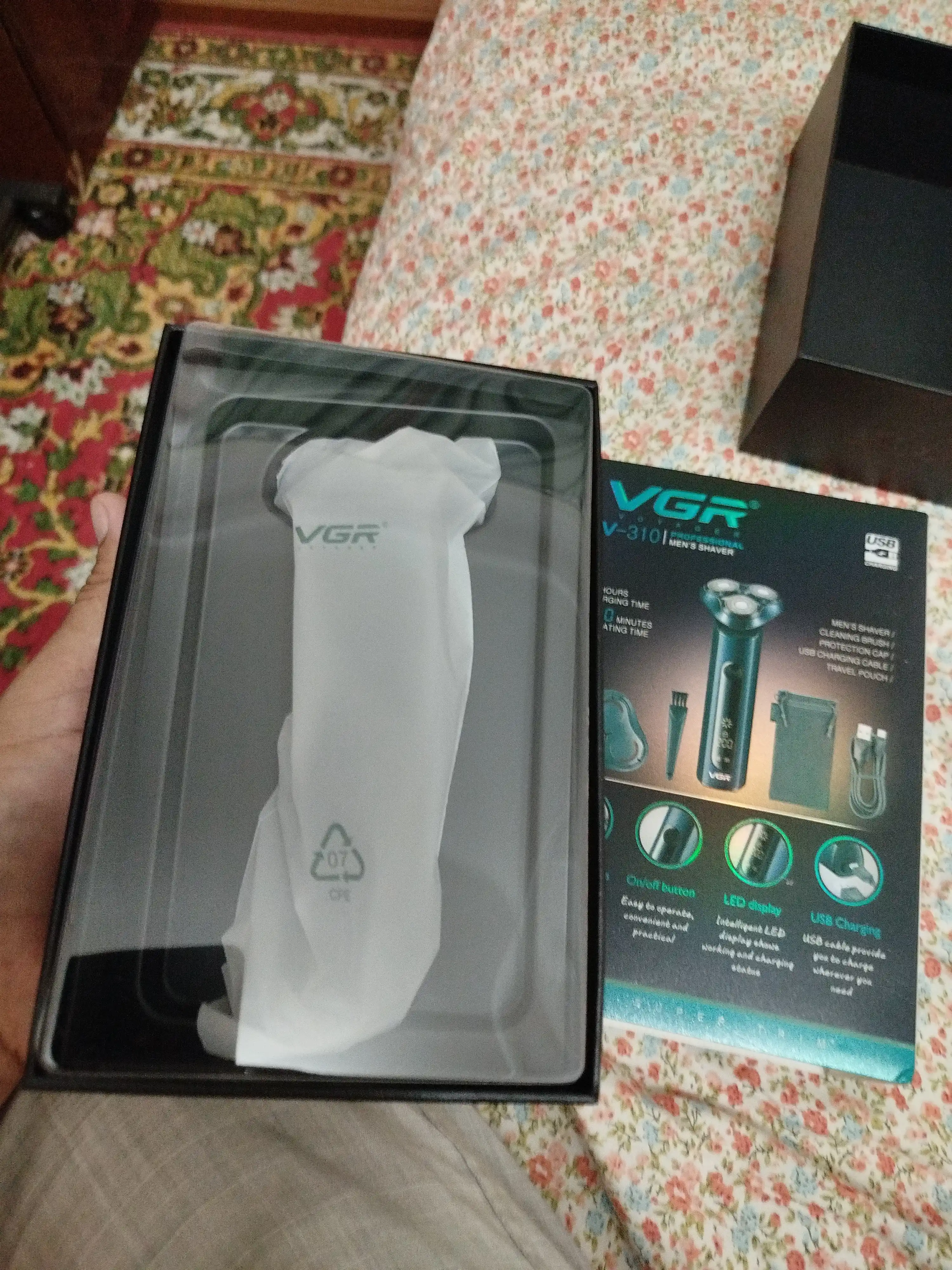 Erkaklar elektr soqol mashinkasi VGR, trimmer, soch kesish va soqol olish mashinasi Shaver