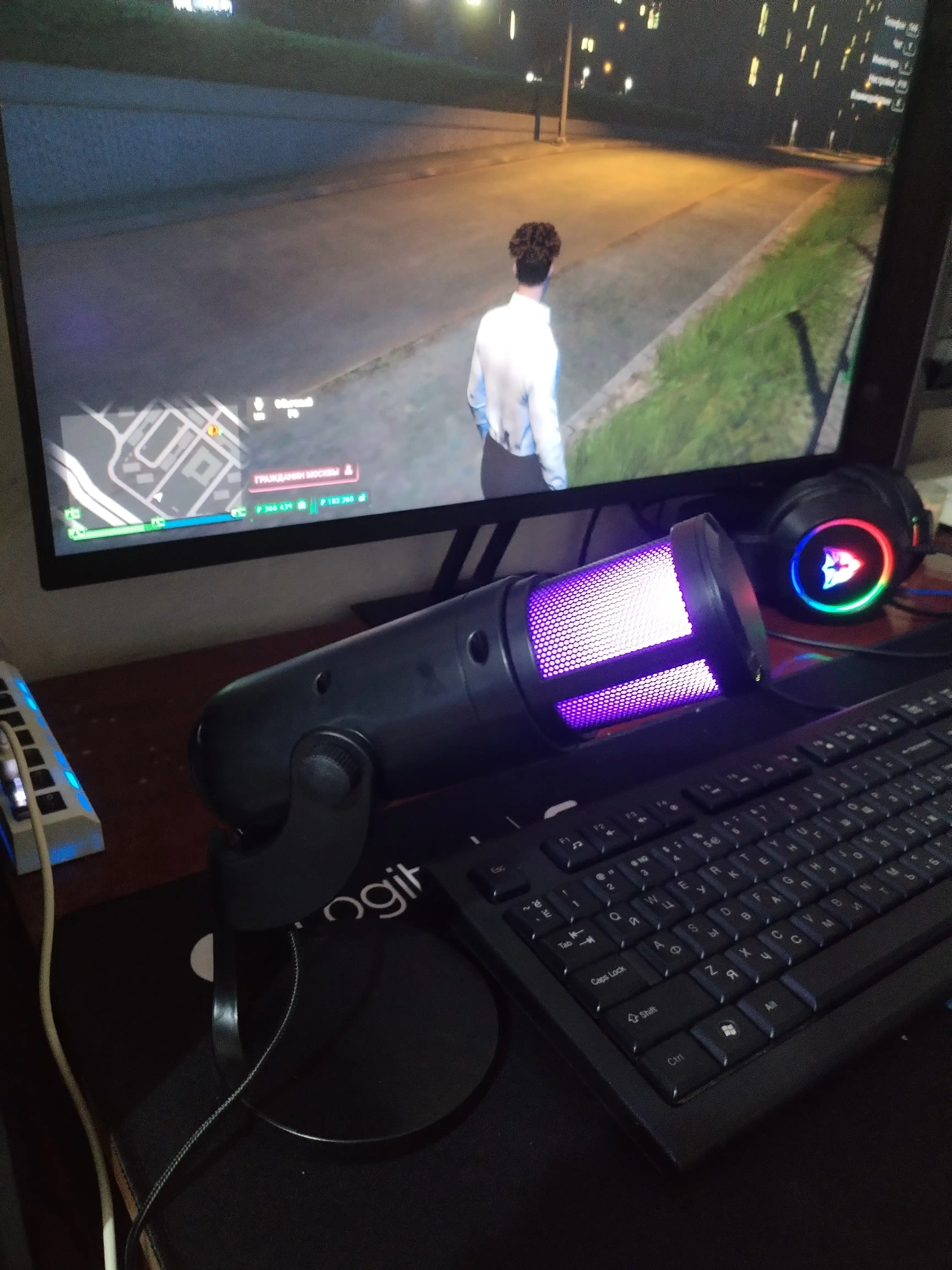 Xtrike Me XMC-03 RGB USB mikrofon — tiniq ovoz, MUTE tugma va shovqinsiz aloqa