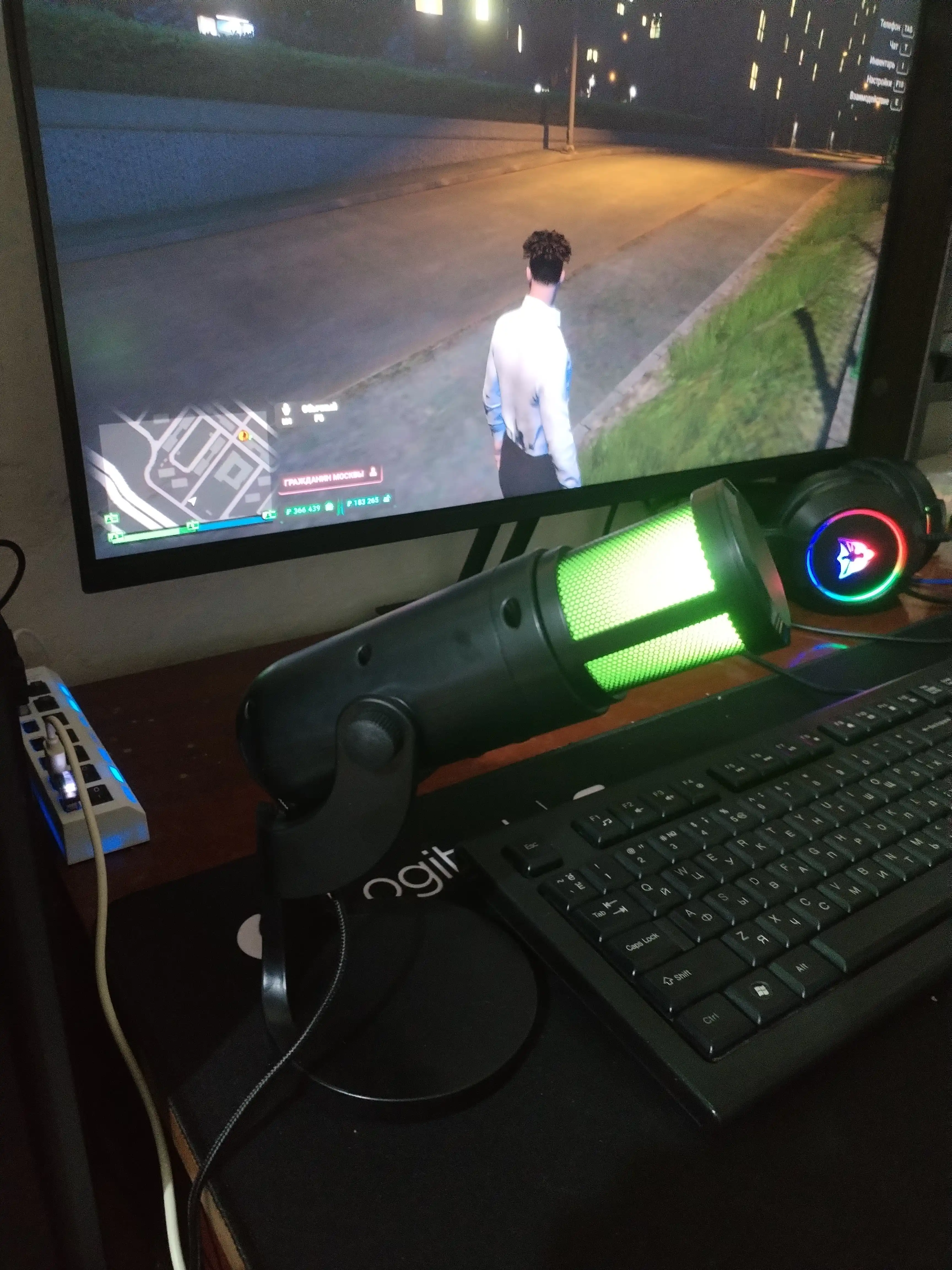 Xtrike Me XMC-03 RGB USB mikrofon — tiniq ovoz, MUTE tugma va shovqinsiz aloqa