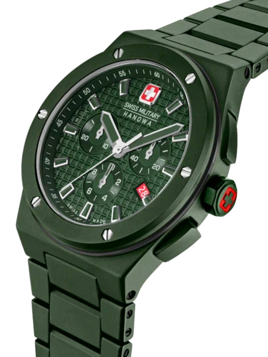 Erkaklar keramika Shveytsariya qo'l soati Swiss Military Hanowa SMWGI0002282 xronografli.