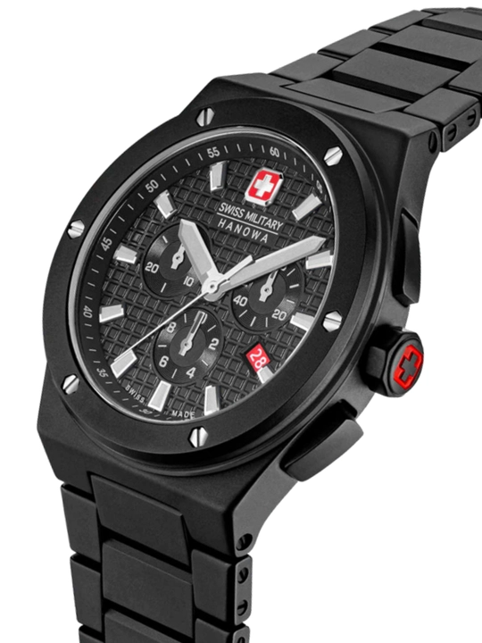 Erkaklar keramika Shveytsariya qo'l soati Swiss Military Hanowa SMWGI000228 xronografli