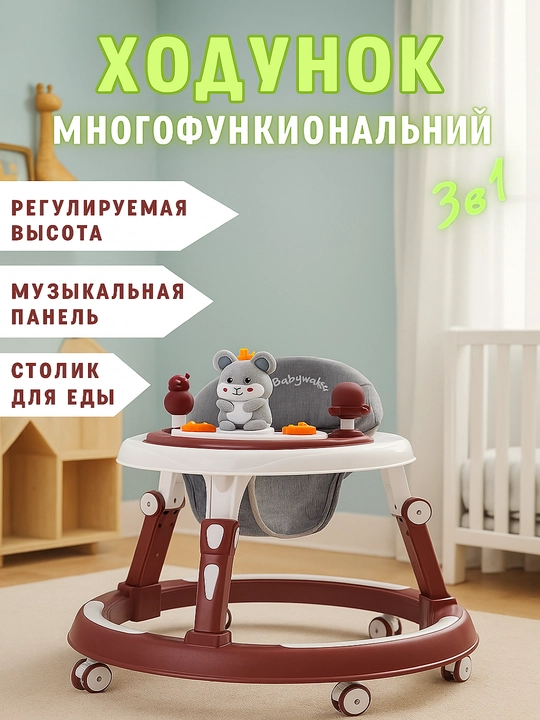 Ходунки детские, для мальчиков и девочек, каталка для малышей - 