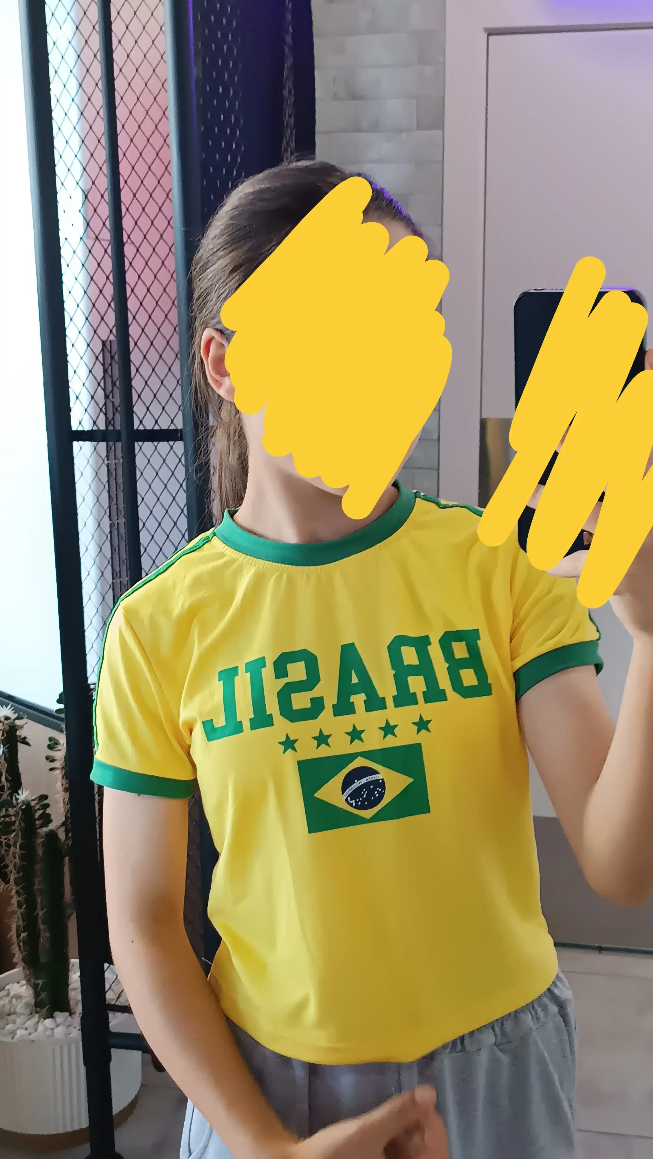 MIYO, Brasil baby futbolkasi, sariq