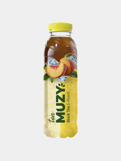 Напиток чайный чёрный со вкусом Персика "Muzy" 0,9л — НЕКТАР-DGFHB15