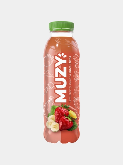 Напиток сокосодержащий Клубника с Бананом "Muzy" 0,9л — НЕКТАР-DGFHB03