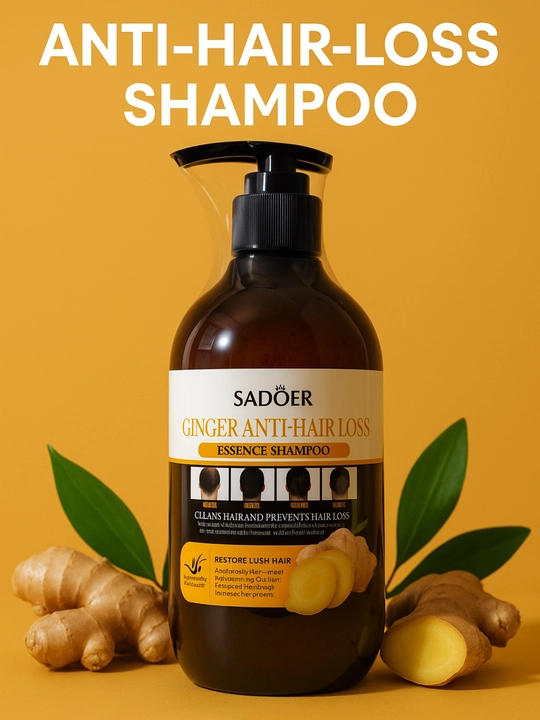 Шампунь против выпадения волос SADOER Ginger Anti-Hair Loss, с экстрактом имбиря, 500 мл