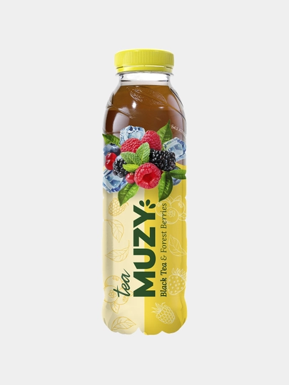 Напиток чайный чёрный со вкусом Лесных ягод "Muzy" 0,45л — НЕКТАР-DGFHB18