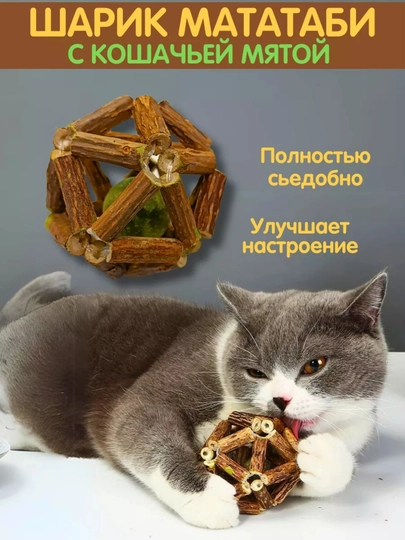 Игрушка для кошек с лакомством кошачьей мятой, шарик, лизун — PRODEL-YOJIK-ЛЗЕЛЕН
