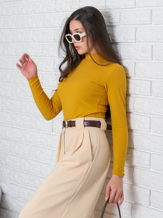 Кофта в рубчик, slim fit, 65% полиамид, 15% эластан, 20% хлопок, размеры S/M/L