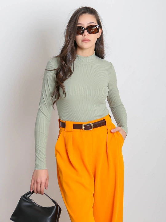 Кофта в рубчик, slim fit, 65% полиамид, 15% эластан, 20% хлопок, размеры S/M/L - 