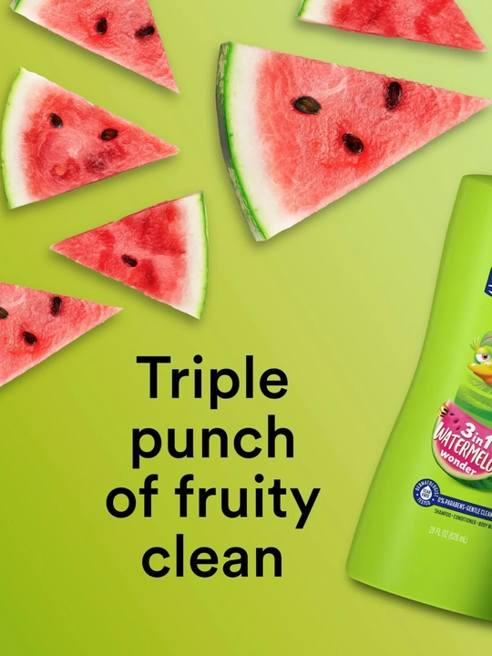 Suave Kids 3in1 – 350ml, Bolalar uchun shampun, konditsioner va tana geli
