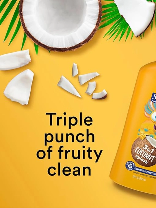 Suave Kids 3in1 – 350ml, Bolalar uchun shampun, konditsioner va tana geli