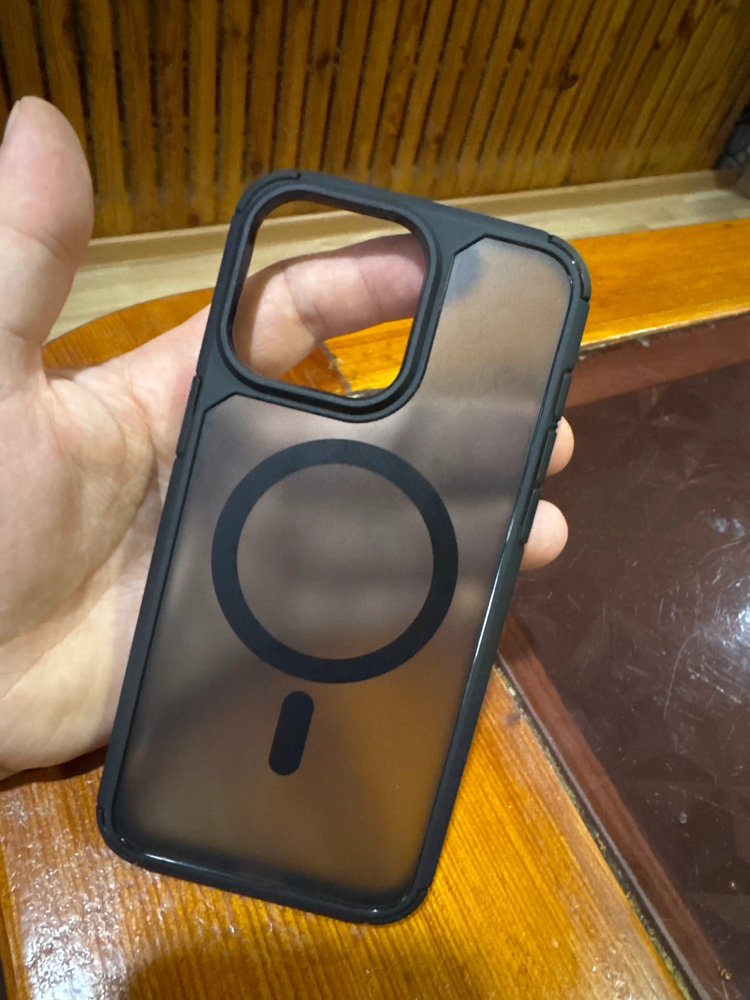 Magsafe, iPhone 15/16 Pro/Max uchun mustahkam TPU zarbaga chidamli g'ilof