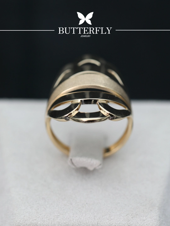 Ayollar uchun oltin uzuk, 3.57 gr, B55U model, tilla 585 proba, BUTTERFLY GOLD