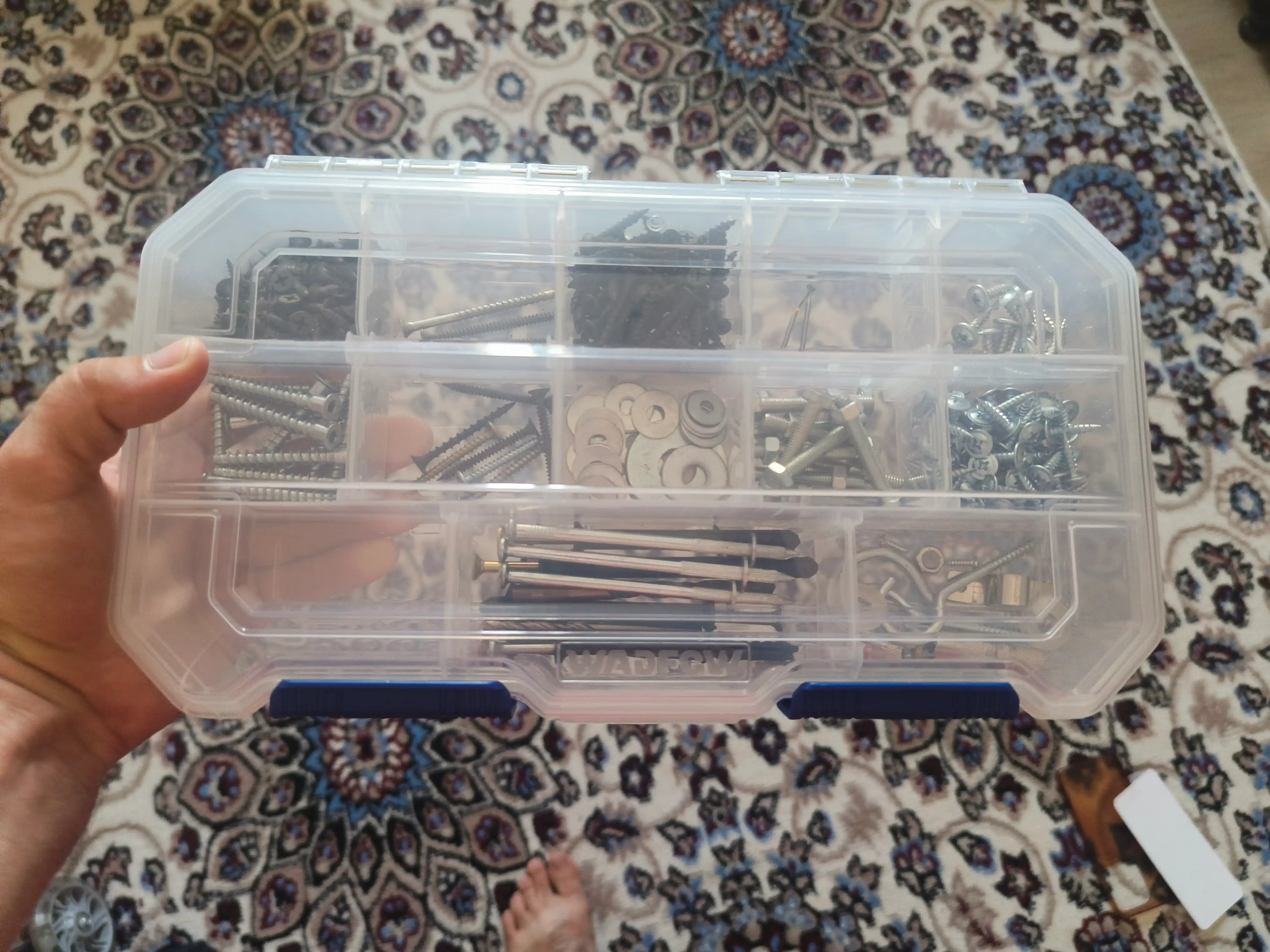WADFOWdan mayda aspob va anjomlar uchun shaffof organaizerlar