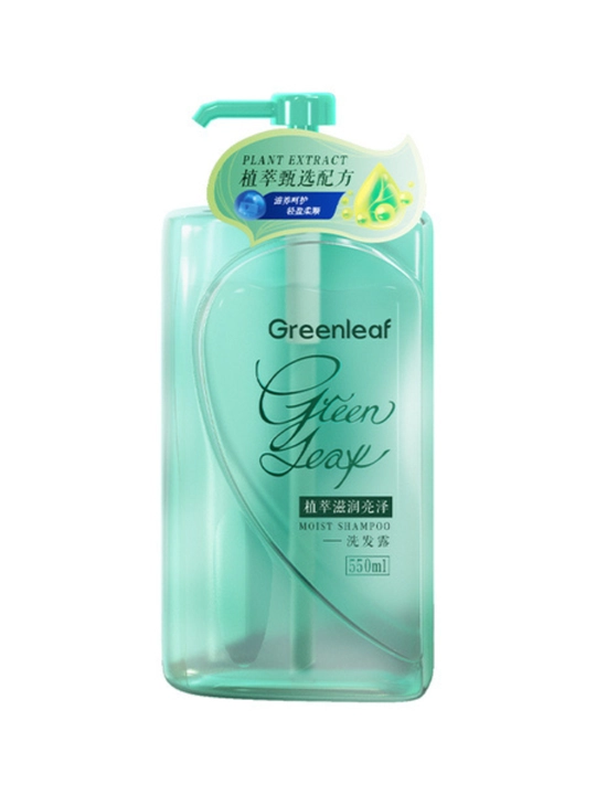 Greenleaf, 550 мл, увлажняющий шампунь для блеска волос с растительным экстрактом - 