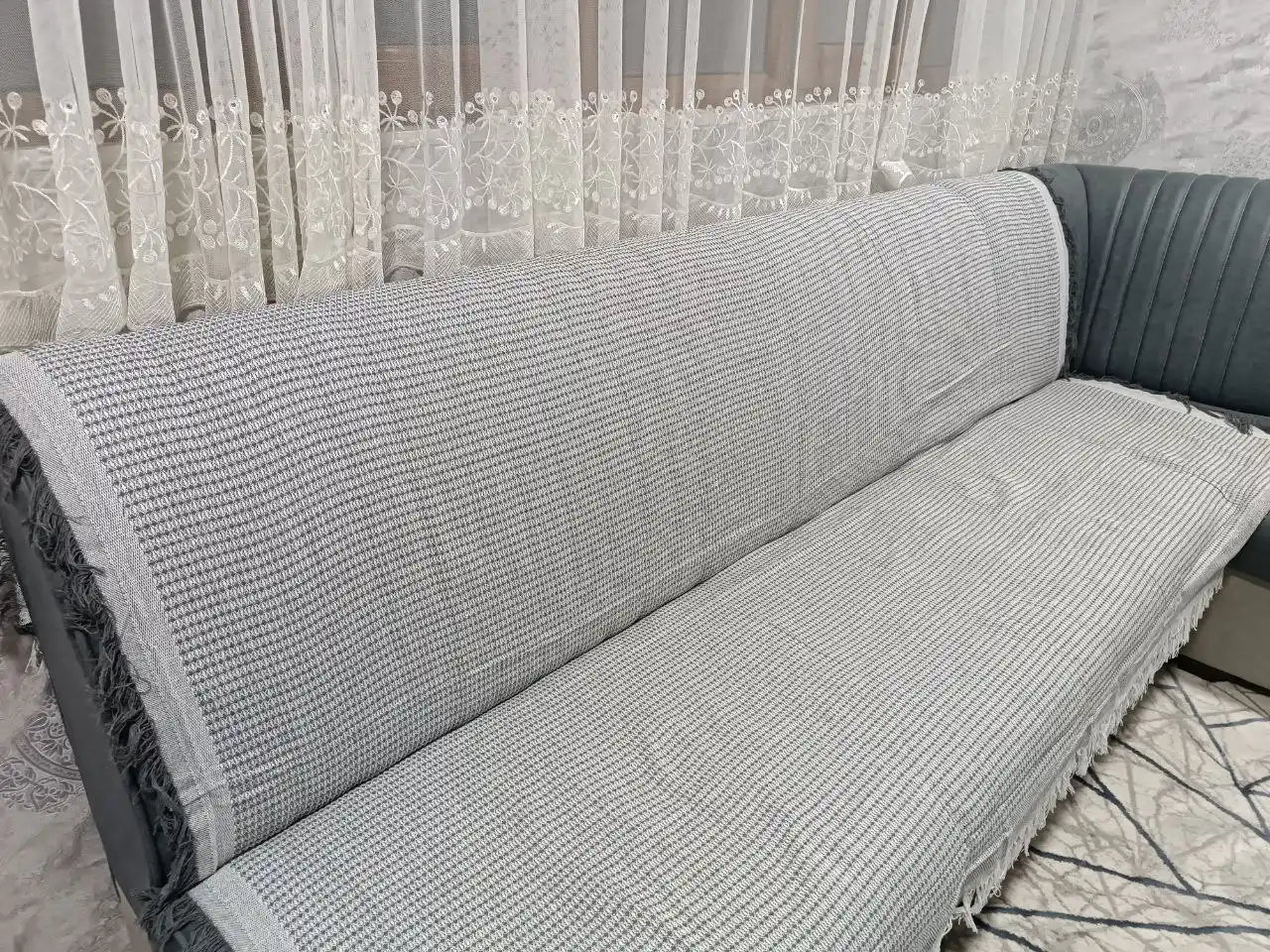To'shak va divan uchun choyshab, uy uchun yumshoq ko'rpacha, katta o'lchami 170-220 sm