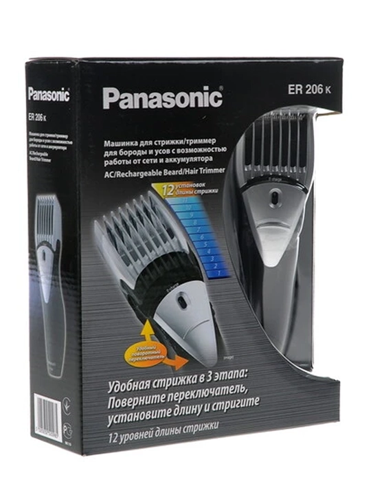 Panasonic ER206K520 soch olish mashinasi, rotorli, 6000 ayl/min, uzunlik sozlagichi