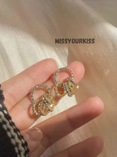 Серьги женские — MISYOU-СЕРЬГА-ЖЕЛТ