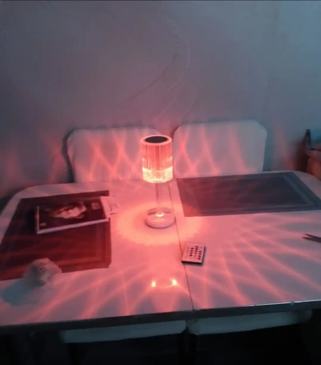 Кристаллическая, LED, настольная лампа, с сенсорным управлением, ночник в комнату, с RGB