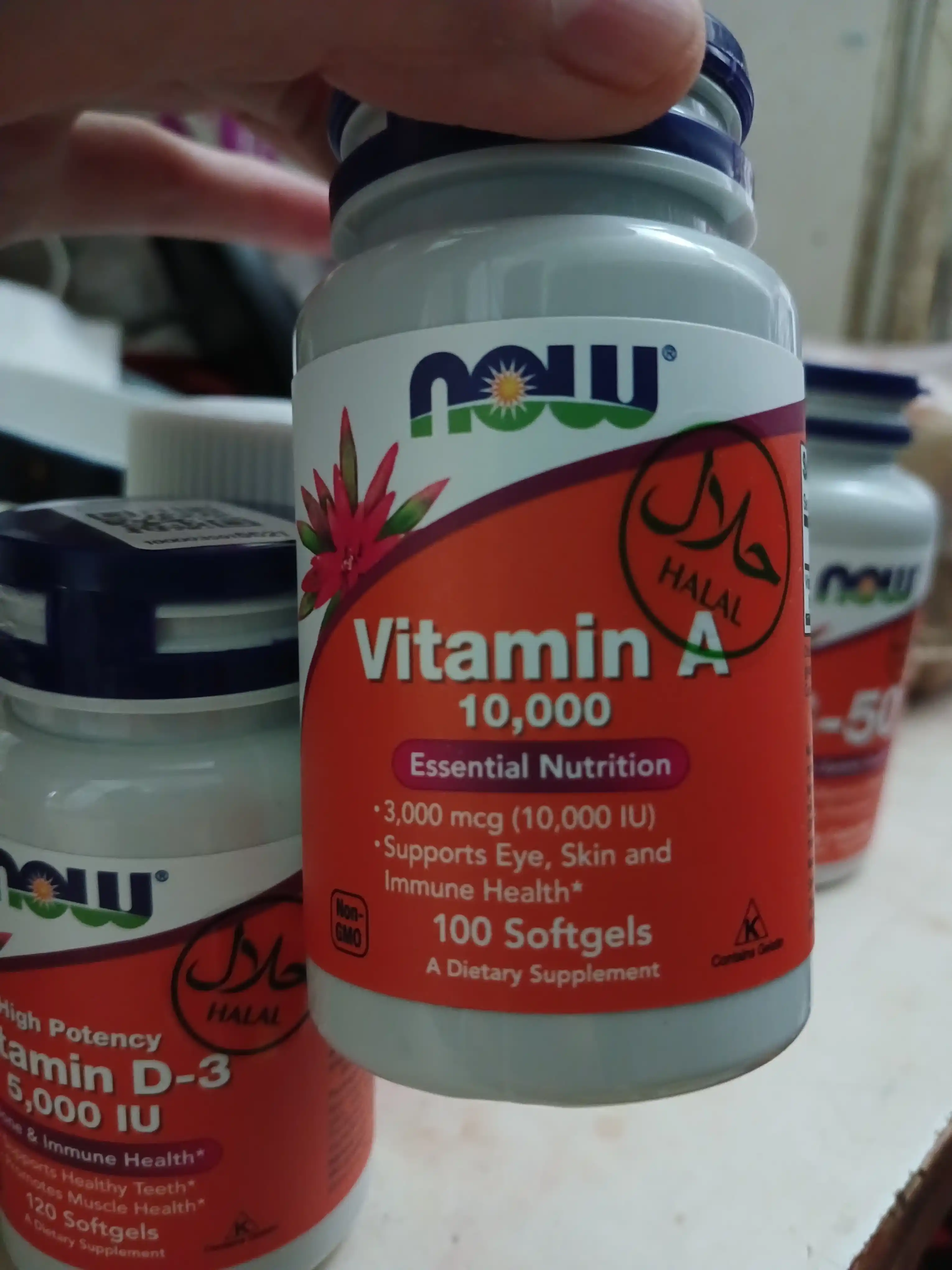 Kapsulalar Now Supplements, Vitamin A 10000 ME va 25000 ME, 100 dona,