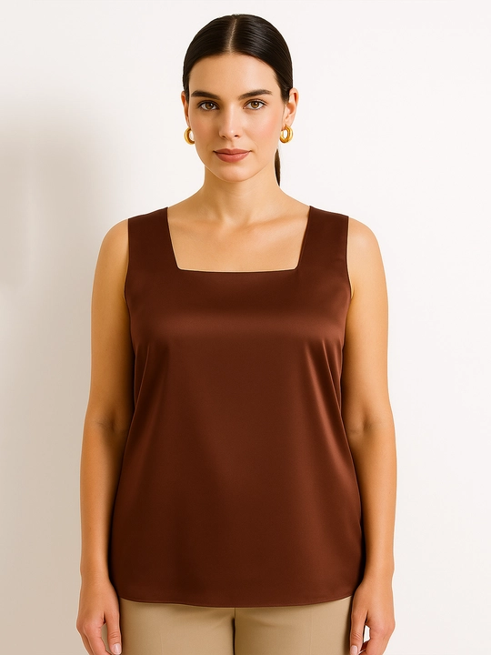 Ayollar uchun ipak mayka, katta o'lchamli, DEGO, 44-S, 62-7XL