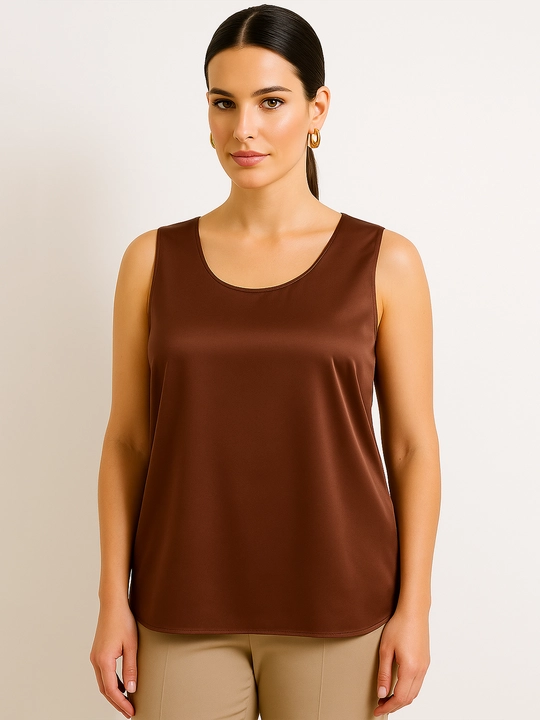 Ayollar uchun ipak mayka, katta o'lchamli, DEGO, 44-S, 62-7XL