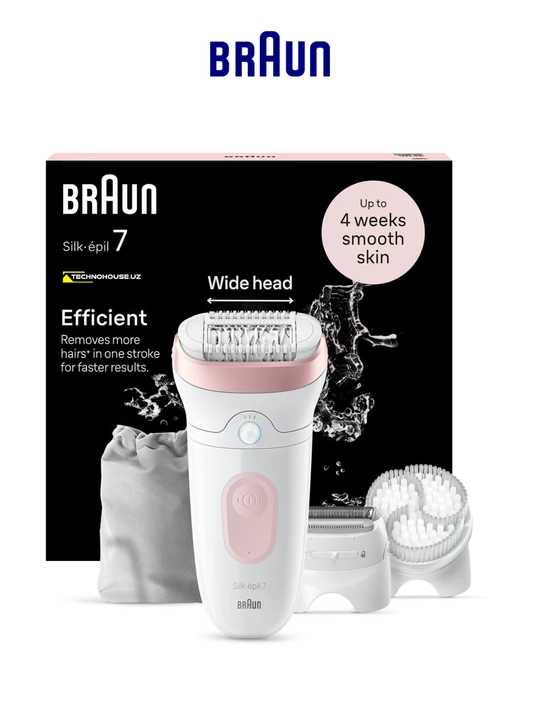 Braun Silk-epil 7 SE7060 nam va quruq epilasyon uchun epilator