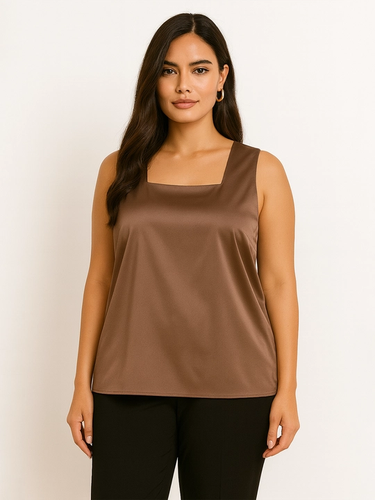 Ayollar uchun ipak mayka, katta o'lchamli, DEGO, 44-S, 62-7XL