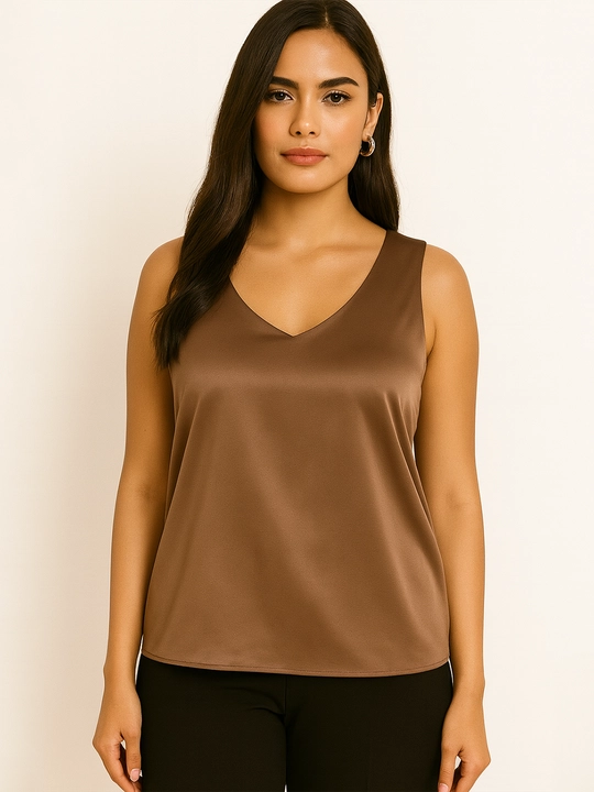 Ayollar uchun ipak mayka, katta o'lchamli, DEGO, 44-S, 62-7XL