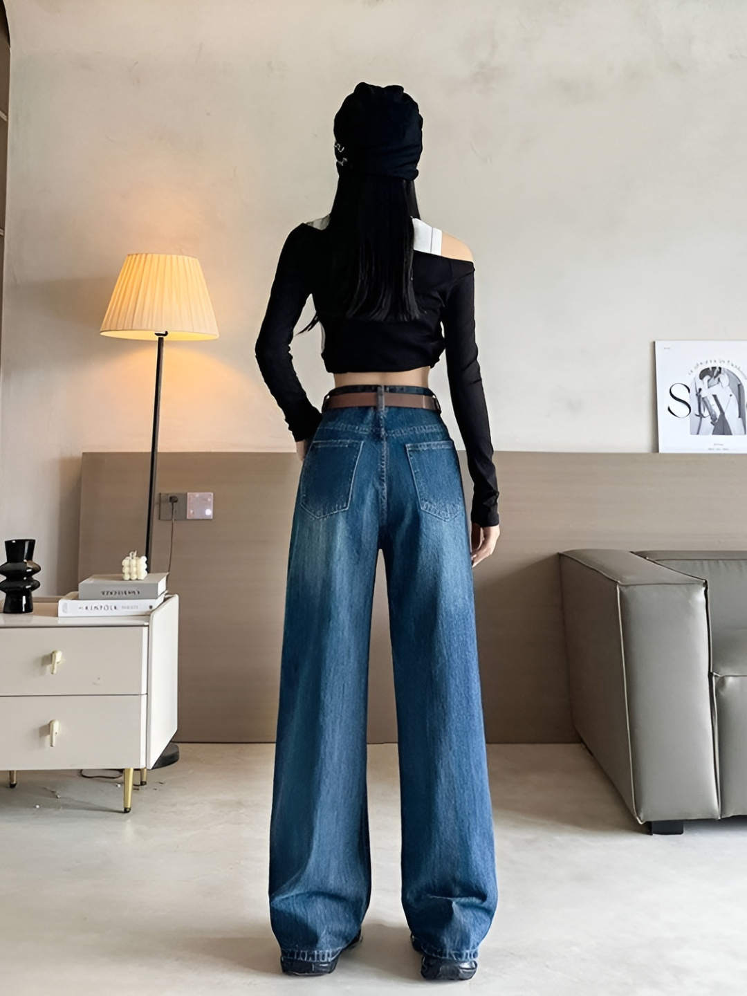 Ayollar uchun keng jinsi shimlar koreyscha casual High Waist erkin kesim S–2XL