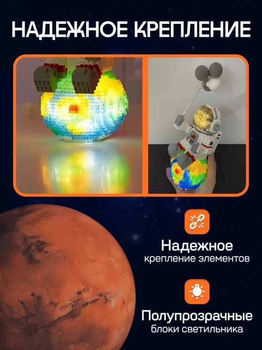 Лего 3D конструктор из миниблоков, LEGO космонавт, животные, кошки, собаки