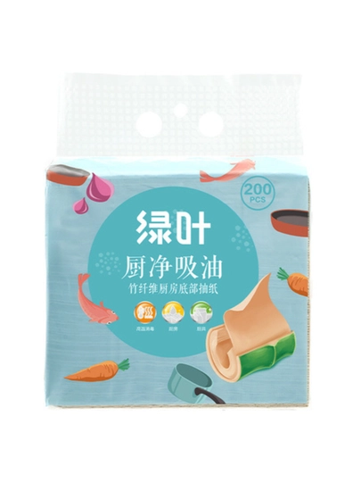 Бамбуковые салфетки для кухня 200шт, упаковка — GRLEAFF-GL096