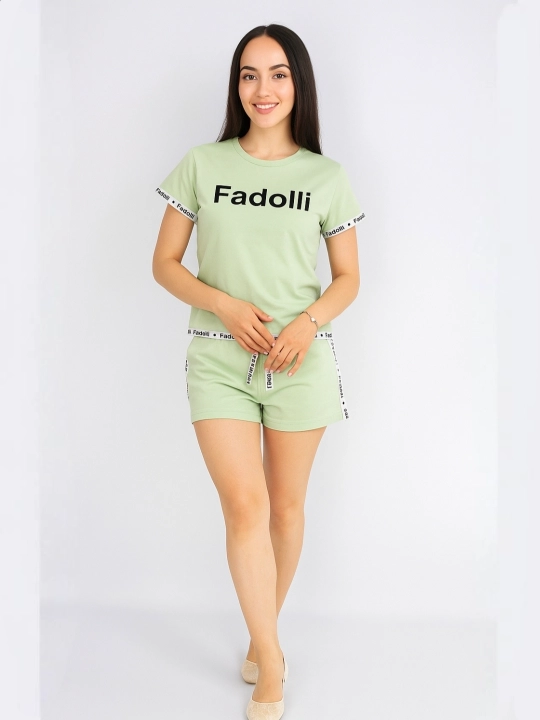 Женский комплект Fadolli, футболка, шорты - 