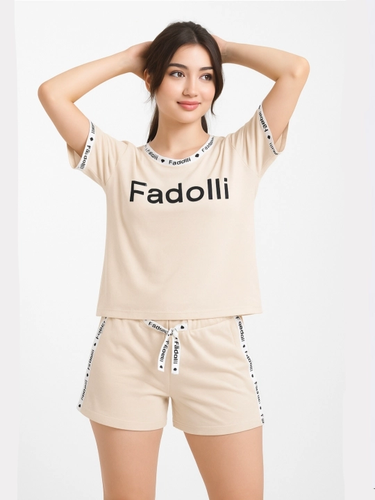 Женский комплект Fadolli, футболка, шорты - 