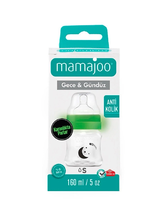 Yangi tug‘ilgan chaqaloqlar uchun 0 MAMAJOO emizish uchun butilka, antikolikol, 160 ml