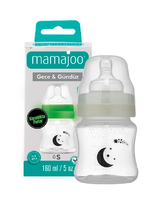 Yangi tug‘ilgan chaqaloqlar uchun 0 MAMAJOO emizish uchun butilka, antikolikol, 160 ml - 