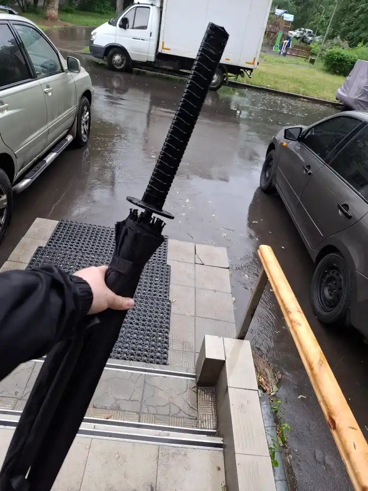 24 qovurg‘ali katana soyabon, mustahkam dastali, samuray qilichi tayoqcha shaklida