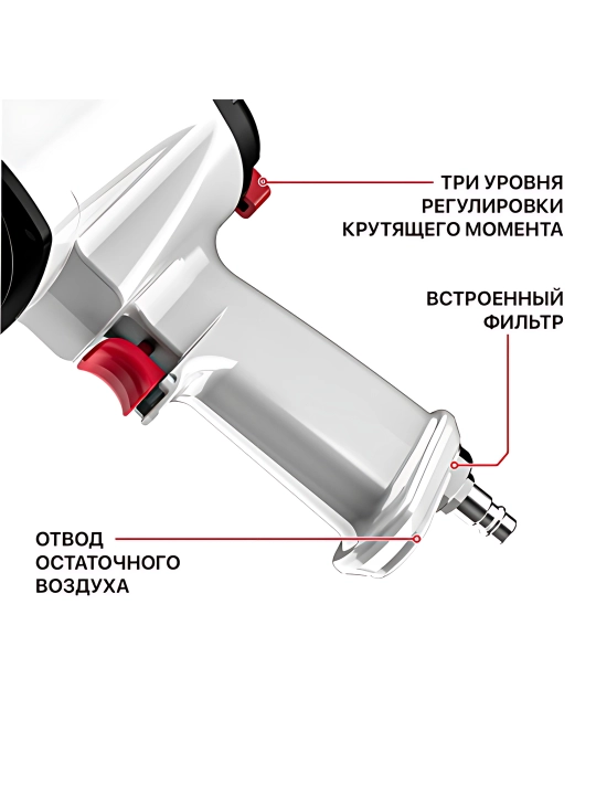 Гайковерт пневматический P.I.T. PAW1300-A