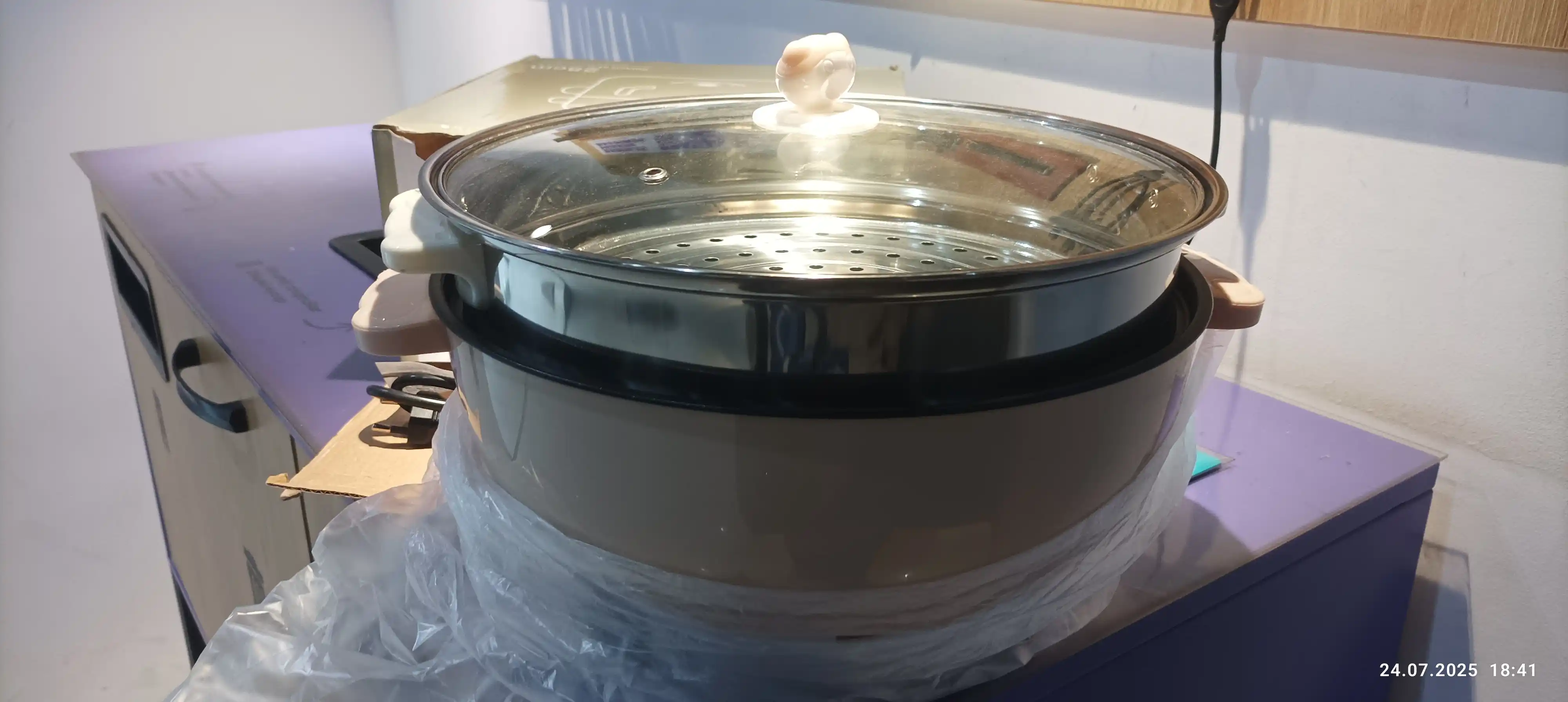 Bug‘ pishirgichli elektr qozon, nabe hot-pot hogo, oshxona uchun texnika