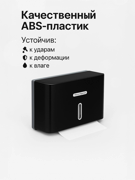 Диспенсер для бумажных салфеток, настенный, механический, ABS-пластик