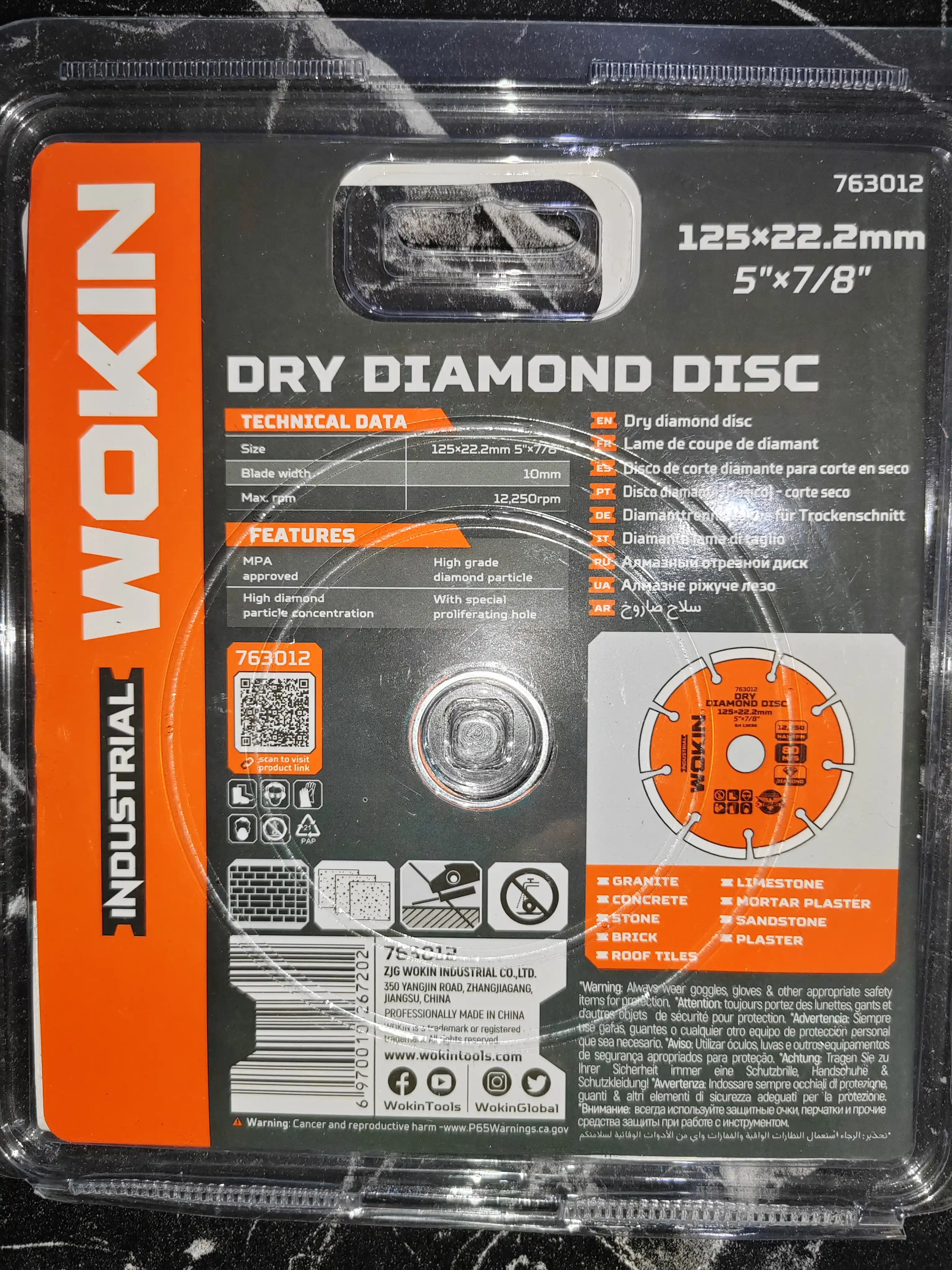 Beton Wokin uchun olmos tishli disk