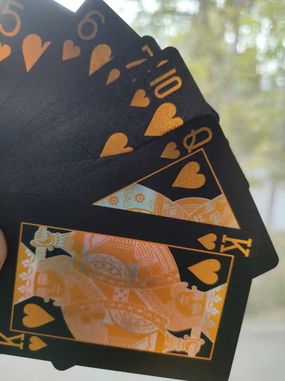 Ko'p rangli kartalar, poker, fokuslar, boshqa o'yinlar uchun, plastik, 1 to'plamda 54 dona